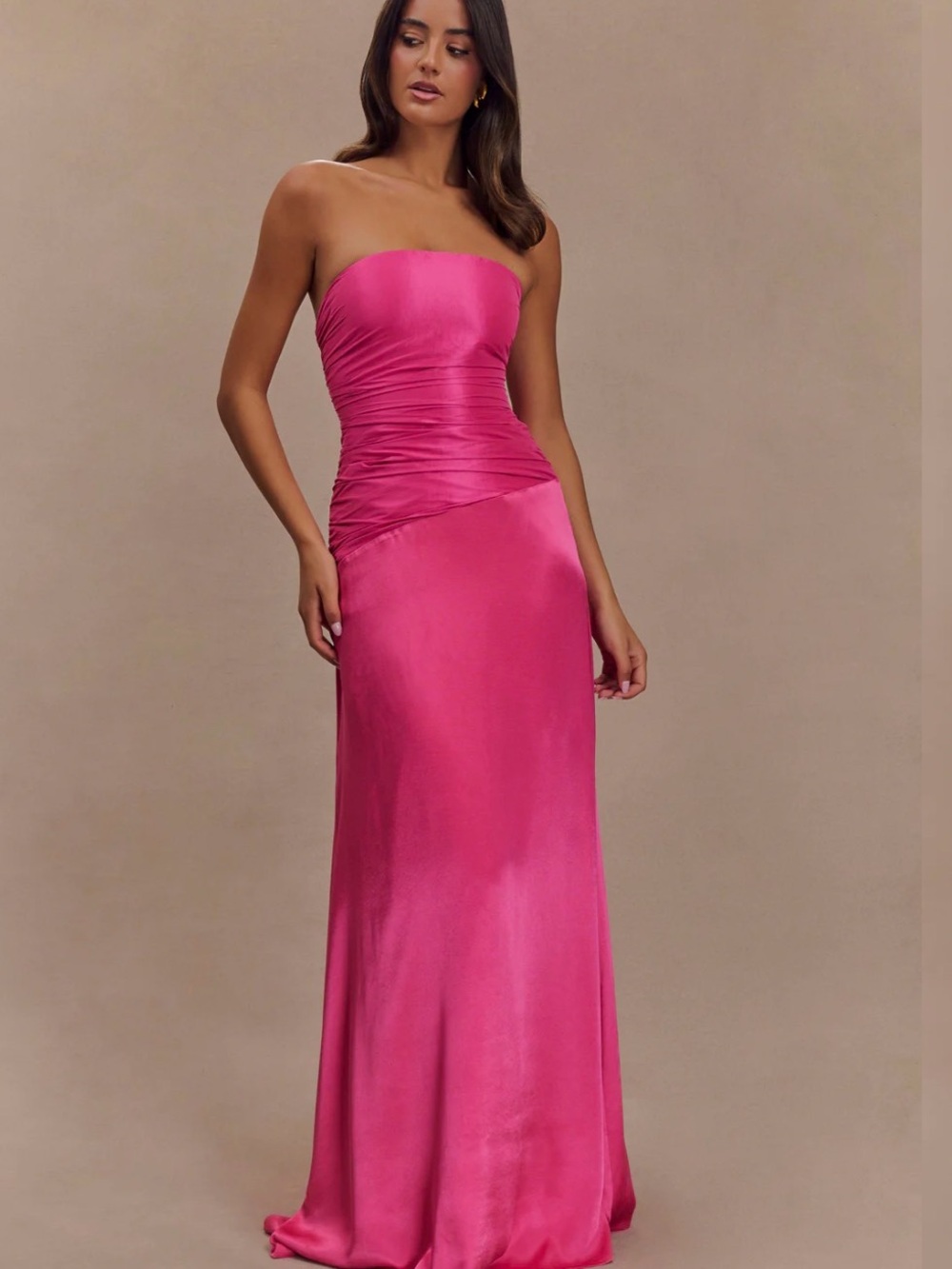 Meshki Strapless Taffeta Maxi Dress